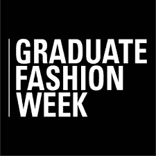 A black square with the words "Graduate Fashion Week" written in bold, white letters.