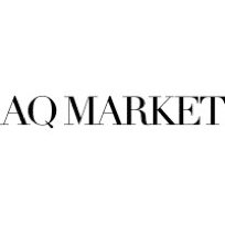 Black text on a white background reads "AQ MARKET" in a serif font.