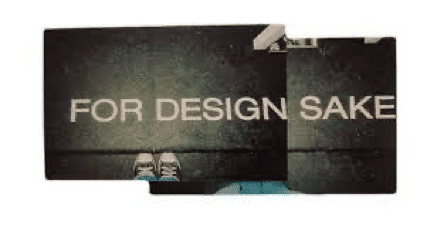 A rug with the text "For Design Sake" partially covered by another rug. Trainers are visible in the bottom part of the image.