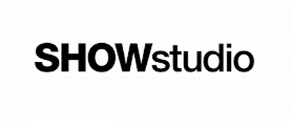 Image showing the SHOWstudio logo in black text on a white background. The word "SHOW" is bold.