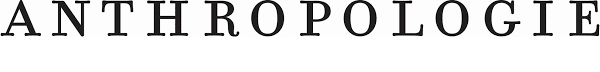 The word "ANTHROPOLOGIE" is written in large, black, uppercase serif letters on a white background.