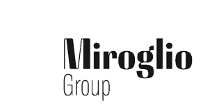 Miroglio Group logo with "Miroglio" in bold black font and "Group" in a lighter black font below on a white background.
